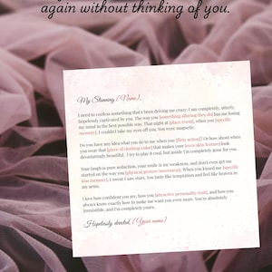 Hopelessly Devoted – Personalized Sexy Love Letter Template | Romantic Printable Gift for Him or Her | Flirty Custom PDF + PNG