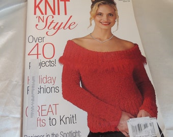 REDUCED PRICE!!! Knit 'N Style Magazine December 2006 Knitting Patterns