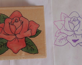 Rubber Stamps Rose Flower