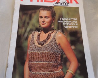 Knitting Pattern Book 21 Tops Spring Summer Phildar Mailles Easy Intermediate Experienced Skill Levels