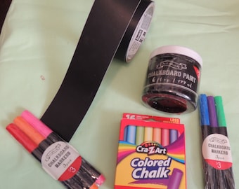 Chalkboard Set Paint Tape Markers Chalk DIY