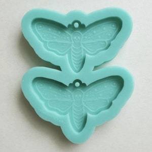 Earring Mold | Double Death Moth Silicone Mold - Made to order