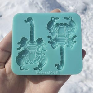 Earring Mold | Scorpion/ 2 Holes Silicone Mold - Made to order