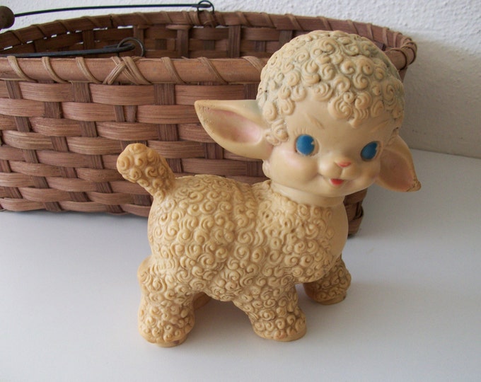 Vintage Rubber Lamb Toy 1955 Sun Rubber Company Etsy