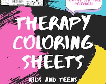 Mental Health Therapy Coloring Pages: Self-Esteem, Positive Self-Talk (Printable)