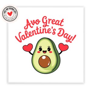 Avo Great Day Avocado-Karte | Valentinstagskarte für Sie, Ihn, Ehemann, Ehefrau, Freund, Freundin, Partner, Bestie, Verlobte, andere Hälfte