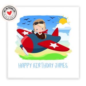 Carte de pilote, Carte d'avion, Carte d'avion | Félicitations, bonne chance, bravo, carte de joyeux anniversaire pour lui, son fils, son ami, son petit-fils