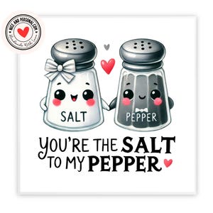 Salt To My Pepper-foodiekaart | Valentijnsdagkaart voor hem, haar, echtgenoot, vrouw, vriend, vriendin, partner, bestie, verloofde, wederhelft