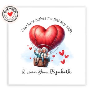 Your Love Makes Me Feel Sky High | Grappige kaart voor ouder stel voor hem, haar, echtgenoot, vrouw, vriend, vriendin, partner, bestie, wederhelft