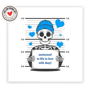 Levenslang veroordeeld skelet | Valentijnsdagkaart voor hem, haar, echtgenoot, vrouw, vriend, vriendin, partner, bestie, verloofde, wederhelft