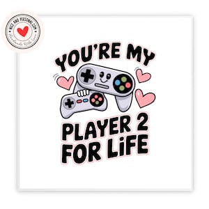 You're My Player Two For Life | Valentijnsdagkaart voor hem, haar, echtgenoot, vrouw, vriend, vriendin, partner, bestie, verloofde, wederhelft