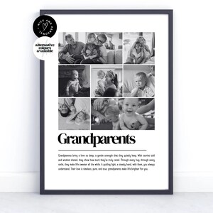 Impresión personalizada de definición de abuelo, regalo para ambos abuelos, impresión de definición de foto / collage de fotos personalizado, regalo para abuelo, niñera