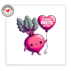 Cartão My Heart Beets For You | Cartão de Dia dos Namorados para Ele, Ela, Marido, Esposa, Namorado, Namorada, Parceiro, Melhor Amigo, Noivo, Outra Metade