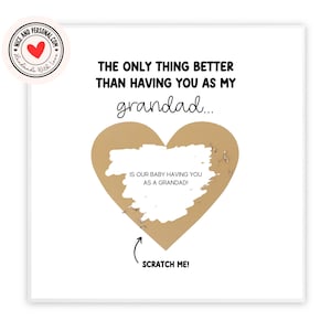 Révélation à gratter La seule chose meilleure | à gratter pour faire-part de grossesse à thème Grossesse | Carte pour grand-père, lui