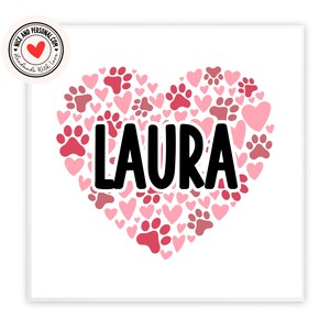 Kaart van het hart van de poot van de hondenliefhebber | Valentijnsdagkaart voor hem, haar, echtgenoot, vrouw, vriend, vriendin, partner, bestie, verloofde, wederhelft