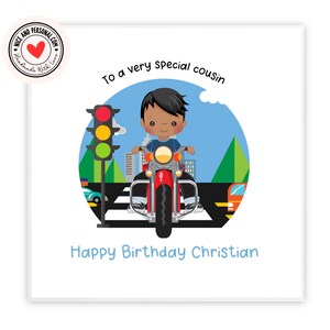 Biglietto di auguri per motociclisti, biglietto di auguri per motociclisti / Congratulazioni, buona fortuna, ben fatto, biglietto di auguri di buon compleanno per lei, lui, figlia, figlio, nipote, nipote maschio