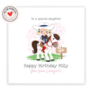 de cow-girl de Zazzle.be Liste d'envies Vous avez des idées ? Félicitations, bonne chance, bravo, carte de joyeux anniversaire pour elle, fille, amie, soeur, petite-fille, nièce 02