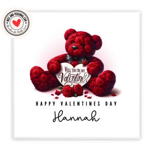 Kaart Will You Be My Valentine | Valentijnsdagkaart voor hem, haar, echtgenoot, vrouw, vriend, vriendin, partner, bestie, verloofde, wederhelft