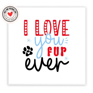 Te amo por siempre / Tarjeta para perro / Tarjeta para gato / Tarjeta para mascota / Tarjeta para él, ella, esposo, esposa, novio, novia, pareja, mejor amigo, prometido 03