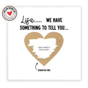 Nous avons quelque chose à vous dire | Carte à gratter révélation grossesse, carte à gratter faire-part de grossesse pour lui, elle, maman, soeur, papa, meilleure amie