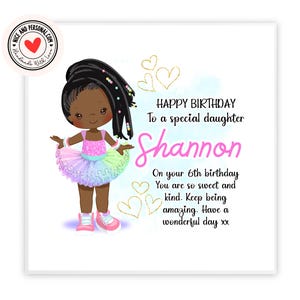 Ballerina Birthday Card | Congratulations, Good Luck, Well Done, Happy Birthday Card for Her, Daughter, Friend, Sister, Granddaughter, Niece
