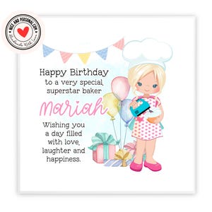 Biglietto di auguri per compleanno con dolci / Congratulazioni, buona fortuna, ben fatto, biglietto di auguri di buon compleanno per lei, figlia, amica, sorella, nipote