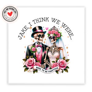 Bot om samen te zijn Skeletten | Valentijnsdagkaart voor hem, haar, echtgenoot, vrouw, vriend, vriendin, partner, bestie, verloofde, wederhelft