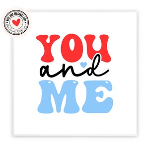 vous et moi je t'aime | Carte de Saint-Valentin pour lui, elle, mari, femme, petit ami, petite amie, partenaire, meilleur ami, fiancé, autre moitié