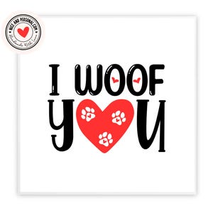 Te quiero mucho / Tarjeta para perro / Tarjeta para gato / Tarjeta para mascota / Tarjeta para él, ella, esposo, esposa, novio, novia, pareja, mejor amigo, prometido 02