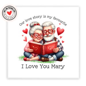 Nossa história de amor é minha favorita | Cartão engraçado de casal mais velho para ele, ela, marido, esposa, namorado, namorada, parceiro, melhor amigo, outra metade