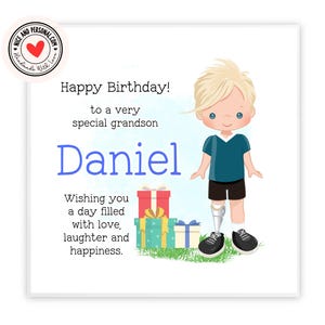Biglietto d'auguri per protesi alla gamba, intervento chirurgico alla gamba, ausili per la mobilità, nuova gamba / congratulazioni, buona fortuna, ben fatto, biglietto di auguri di buon compleanno per lui, figlio