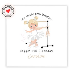 Biglietto di auguri per il compleanno di una ballerina / Congratulazioni, buona fortuna, ben fatto, biglietto di auguri di buon compleanno per lei, figlia, amica, sorella, nipote