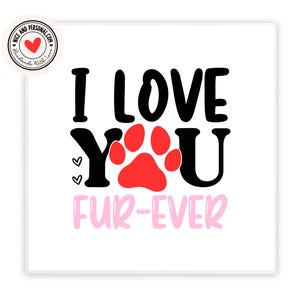 Te amo por siempre / Tarjeta para perro / Tarjeta para gato / Tarjeta para mascota / Tarjeta para él, ella, esposo, esposa, novio, novia, pareja, mejor amigo, prometido
