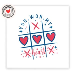 Kaart Jij hebt mijn hart gewonnen | Valentijnsdagkaart voor hem, haar, echtgenoot, vrouw, vriend, vriendin, partner, bestie, verloofde, wederhelft