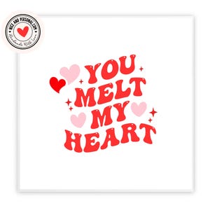 Retro kaart You Melt My Heart | Valentijnsdagkaart voor hem, haar, echtgenoot, vrouw, vriend, vriendin, partner, bestie, verloofde, wederhelft