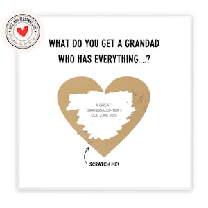 Qu'est-ce qu'on a pour un grand-père qui a tout | à gratter pour faire-part de grossesse à thème Grossesse | Carte pour grand-père