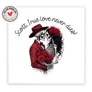 Le véritable amour ne meurt jamais de Zazzle.be Liste d'envies Vous avez des idées ? Carte de Saint-Valentin pour lui, elle, mari, femme, petit ami, petite amie, partenaire, meilleur ami, fiancé, autre moitié