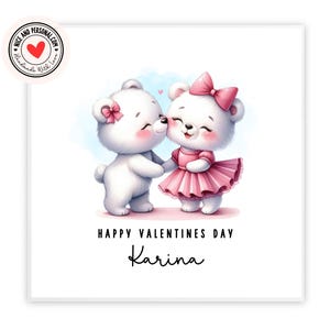 Schattige beer I Love You-kaart | Valentijnsdagkaart voor hem, haar, echtgenoot, vrouw, vriend, vriendin, partner, bestie, verloofde, wederhelft