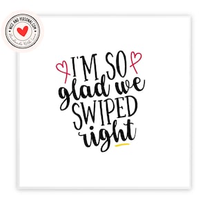 si heureux d'avoir glissé vers la droite | Carte de Saint-Valentin pour lui, elle, mari, femme, petit ami, petite amie, partenaire, meilleur ami, fiancé, autre moitié
