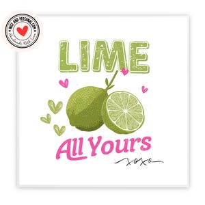 Limoen All Yours Love You-kaart | Valentijnsdagkaart voor hem, haar, echtgenoot, vrouw, vriend, vriendin, partner, bestie, verloofde, wederhelft
