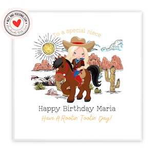 de cow-girl de Zazzle.be Liste d'envies Vous avez des idées ? Félicitations, bonne chance, bravo, carte de joyeux anniversaire pour elle, fille, amie, soeur, petite-fille, nièce 01