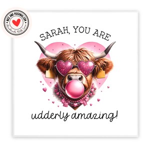 Carte étonnante de vache de Zazzle.be Liste d'envies Vous avez des idées ? Carte de Saint-Valentin pour lui, elle, mari, femme, petit ami, petite amie, partenaire, meilleur ami, fiancé, autre moitié