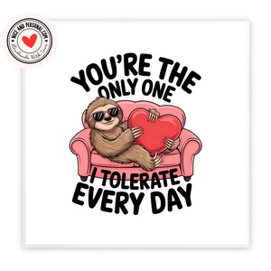 Je bent de enige kaart die ik tolereer | Valentijnsdagkaart voor hem, haar, man, vrouw, vriend, vriendin, partner, bestie, verloofde