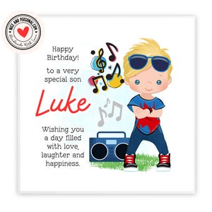 Tarjeta de Hip Hop, Tarjeta Musical / Felicitaciones, Buena Suerte, Bien Hecho, Tarjeta de Feliz Cumpleaños para Él, Hijo, Amigo, Hermano, Nieto, Sobrino