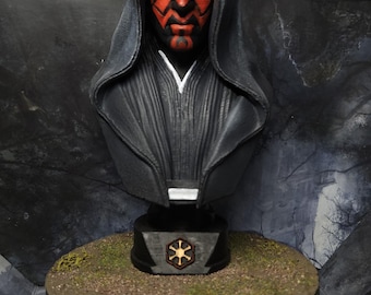 Darth Maul Bust Hand Painted  Star Wars Sith Lord Miniature