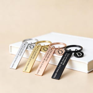 Llavero personalizado "Conduce con cuidado", dije con inicial personalizado, regalo "Cuídate"