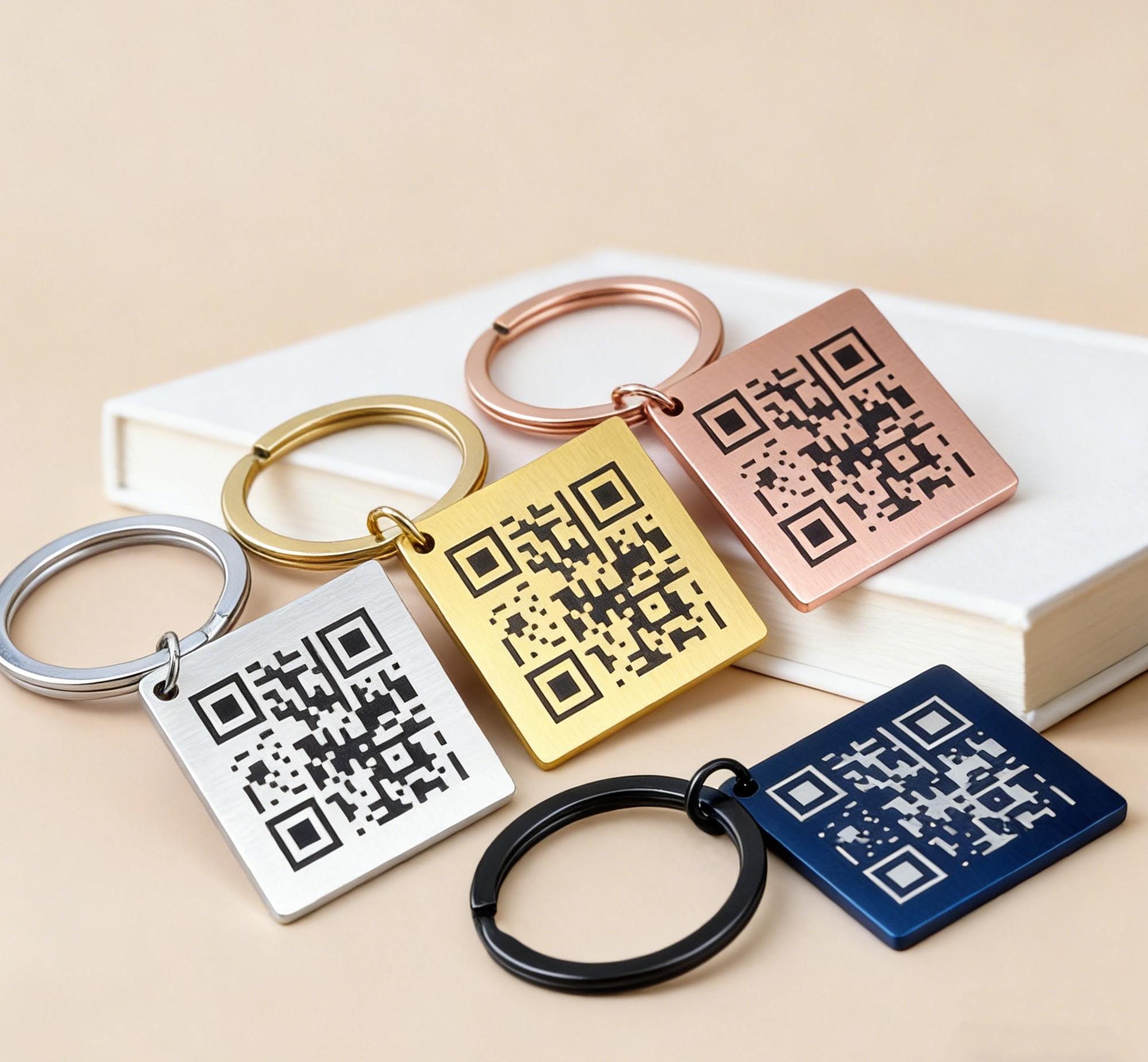 Custom QR Code Keychain,customizable Keychain Gift, Commemorative Gift ...