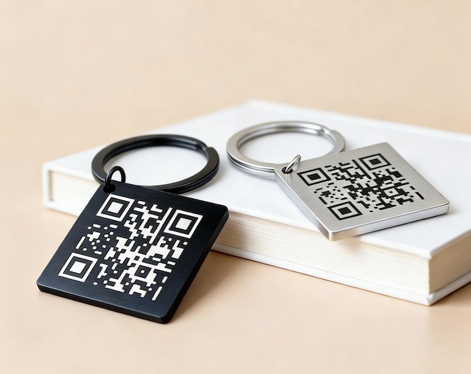 Custom QR code keychain,Customizable keychain gift, Commemorative gift, Funny keychain gift, Memorial gift, Gift for her\him\friend