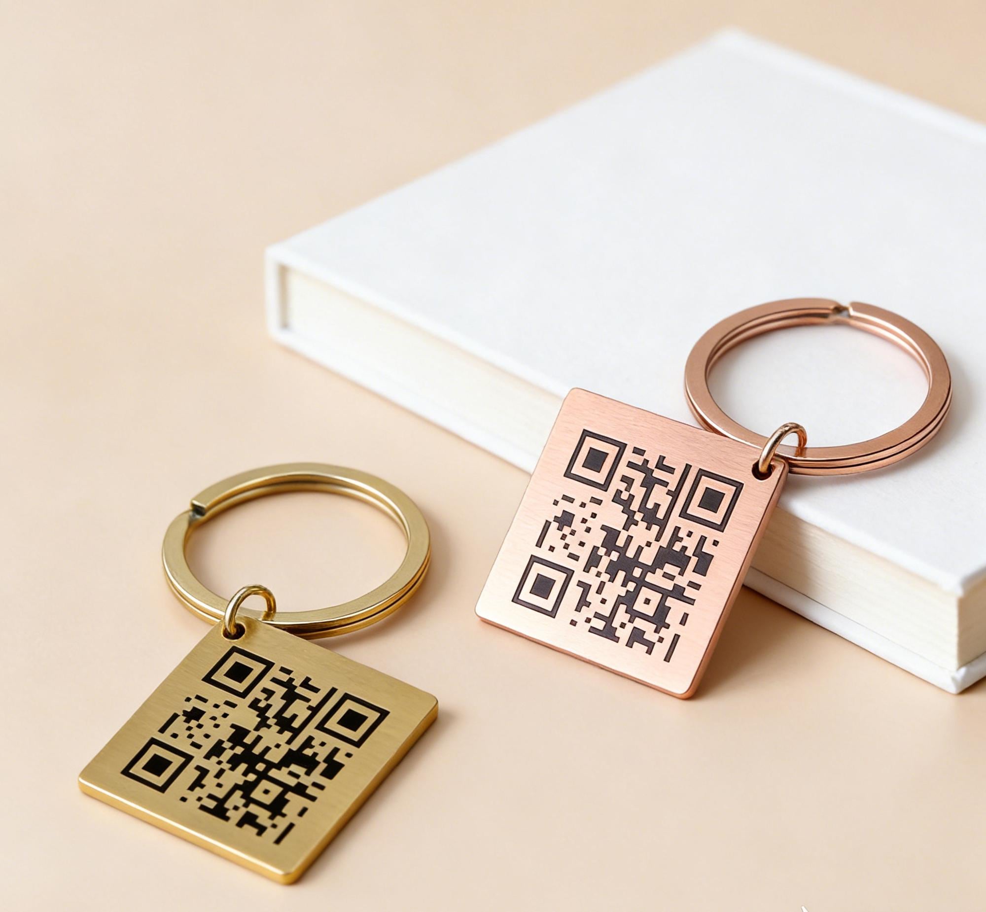 Custom QR Code Keychain,customizable Keychain Gift, Commemorative Gift ...