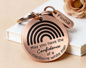 Inspirational Stainless Steel Keychain: Motivational, Confidence Gift